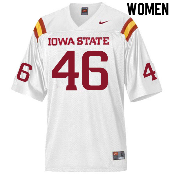 Iowa State Cyclones Women's #46 Andrew Ernstmeyer Nike NCAA Authentic White College Stitched Football Jersey PD42Z00QX